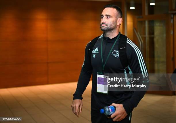Dublin , Ireland - 13 May 2023; Dave Kearney of Leinster arrives before the United Rugby Championship Semi-Final match between Leinster and Munster...