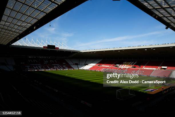 General view of Stadium of Light, home of Sunderland, ahead of the Sky Bet Championship Play-Off Semi-Final First Leg match between Sunderland and...