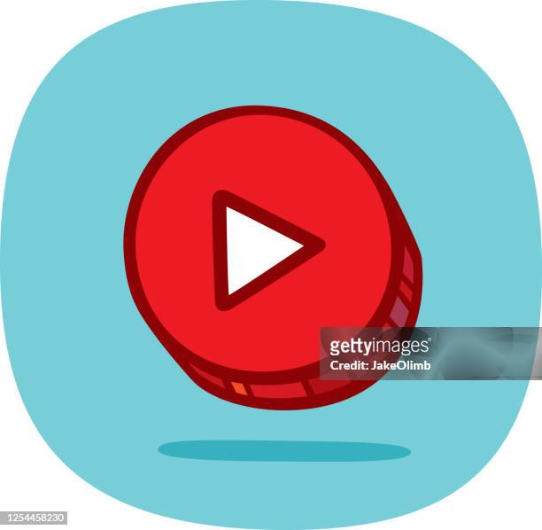 play button doodle 3 - play off stock illustrations