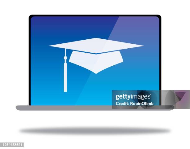 homeschool laptop - junior high stock illustrations