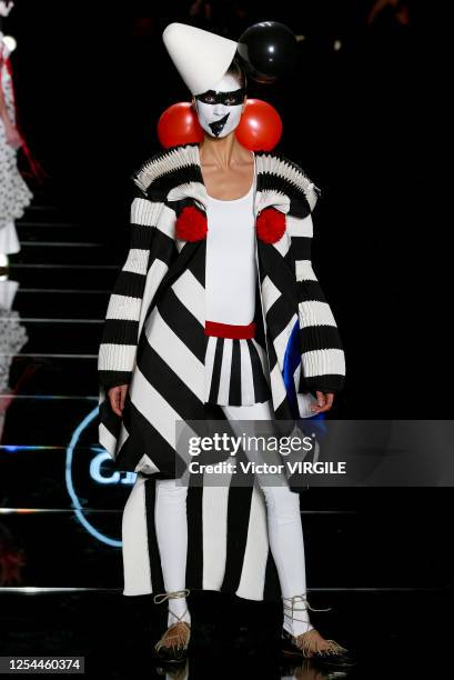 Model walks the runway during the Christian Dior Haute Couture Spring/Summer 2002 fashion show as part of the Paris Haute Couture Fashion Week on...