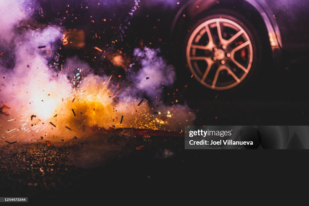Fire Crackers Exploding During The July 4th Weekend.