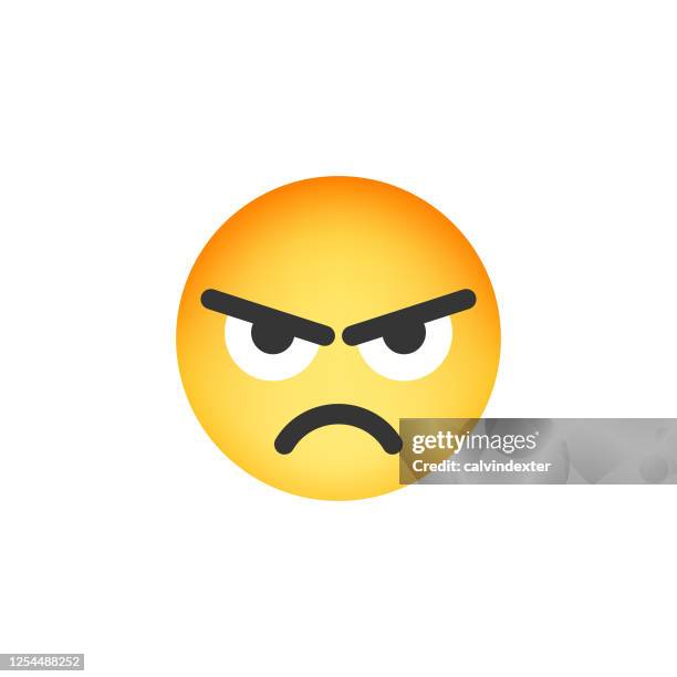 emoticon design color gradient style - stubborn stock illustrations