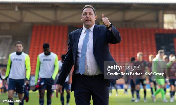 Ross County manager Malky Mackay during a cinch Premiership match between Dundee United and Ross County at Tannadice, on May 13 in Dundee, Scotland.