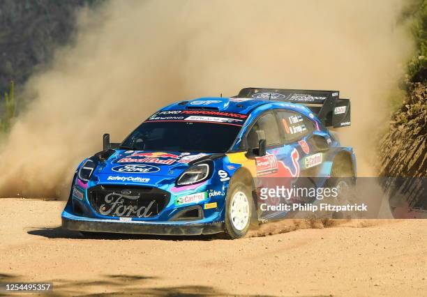 Porto , Portugal - 13 May 2023; Ott Tanak and Martin Jarveoja in their Ford Puma Rally 1 during day three of the FIA World Rally Championship...