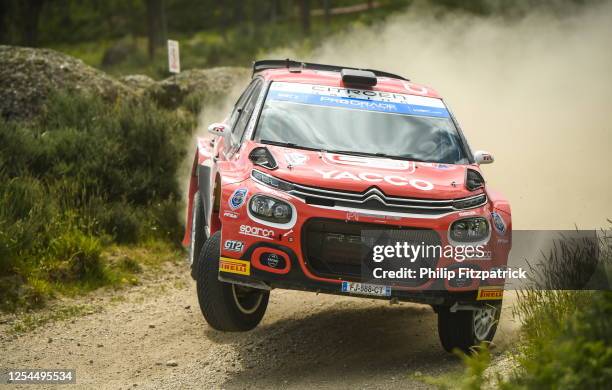 Porto , Portugal - 13 May 2023; Yohan Rossel and Arnaud Dunand in the their Citroen C3 during day three of the FIA World Rally Championship Portugal...