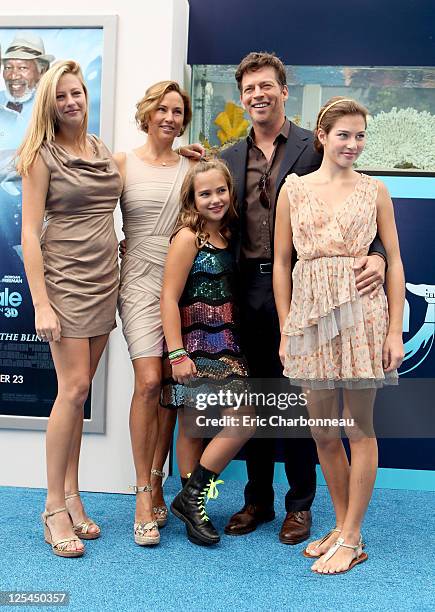 Georgia Connick, Jill Goodacre, Charlotte Connick, Harry Connick Jr. And Sara Connick at Warner Bros.' World Premiere of "Dolphin Tale" at Mann...