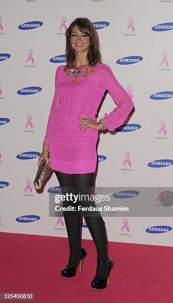 Ellie Crisell attends The Samsung Pink Ribbon Celebration which raises funds and awareness of breast cancer at The Royal Exchange on October 14, 2010...