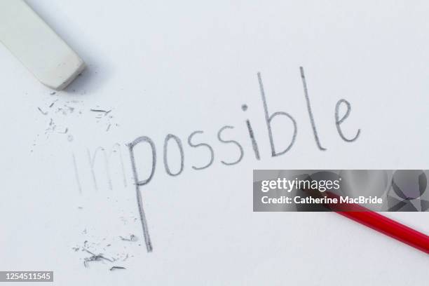 the impossible becomes possible - gum stockfoto's en -beelden