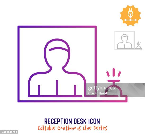 Reception Line Drawing 18 Continuous Line Drawing Desk Stock Photos, High-Res Pictures, and ...