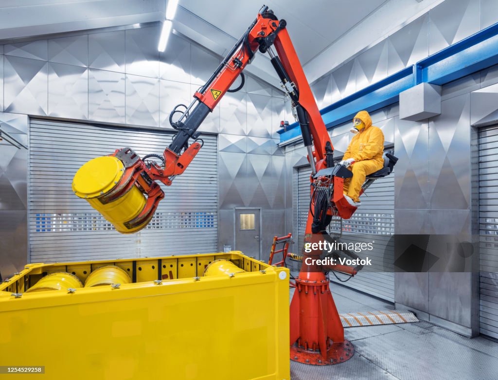 Storage of nuclear waste barrels
