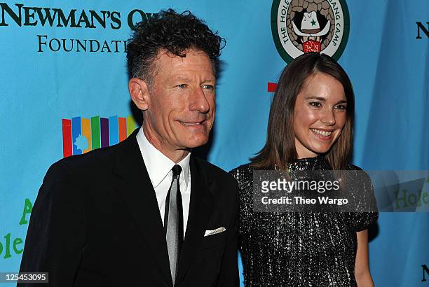 Lyle Lovett and April Kimble attend the celebration of Paul Newman's Hole in the Wall Camps at Avery Fisher Hall, Lincoln Center on October 21, 2010...