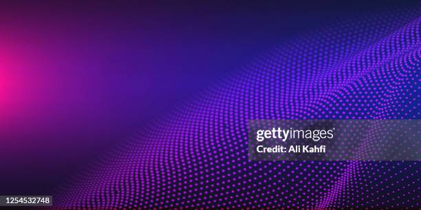 abstract particle technology background - data cables stock illustrations
