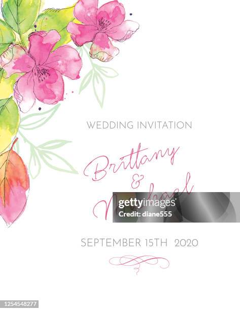 Pink Invitation Vector Pink Flowers Invitation Photos and Premium High Res Pictures - Getty Images