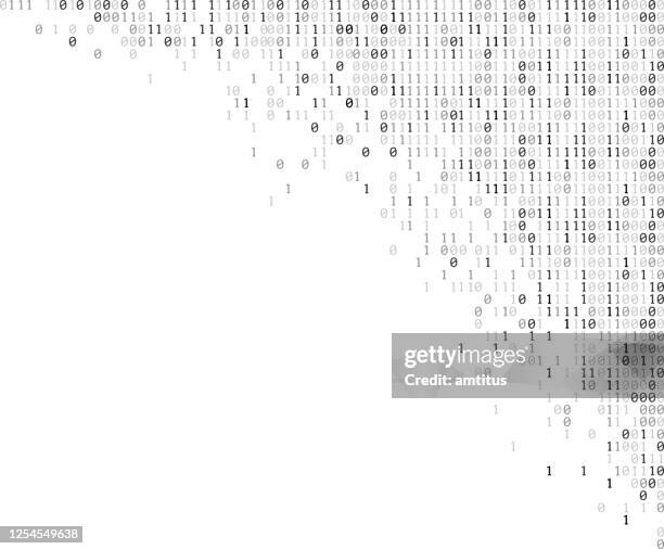 ilustrações de stock, clip art, desenhos animados e ícones de binary codes corner bw - codificar