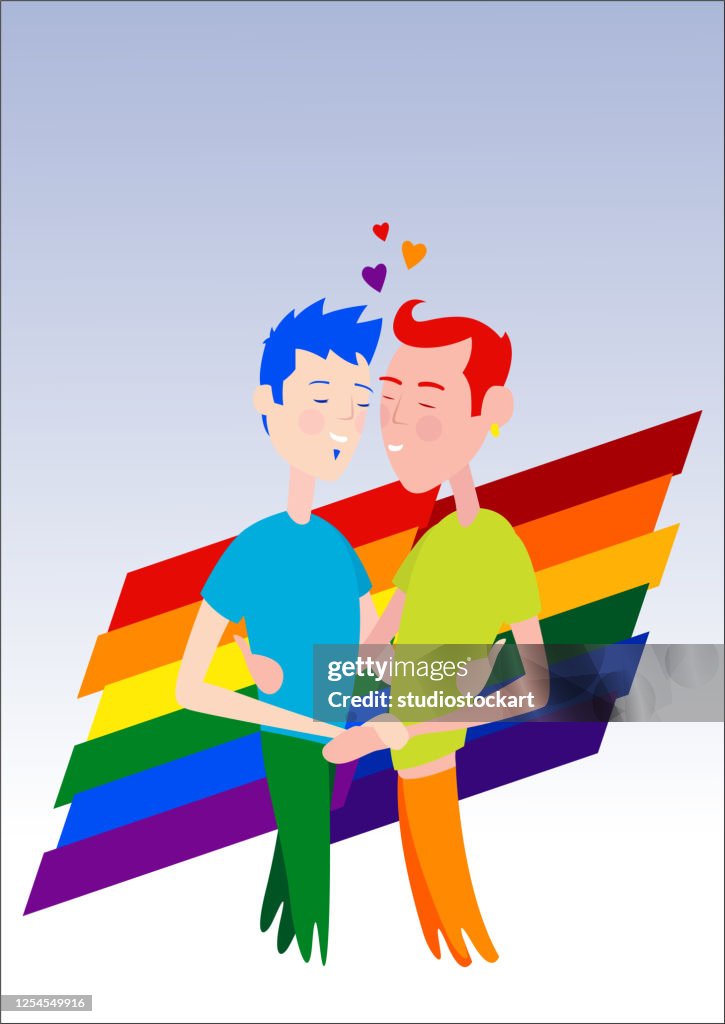 LGBT couple and relationship concept.