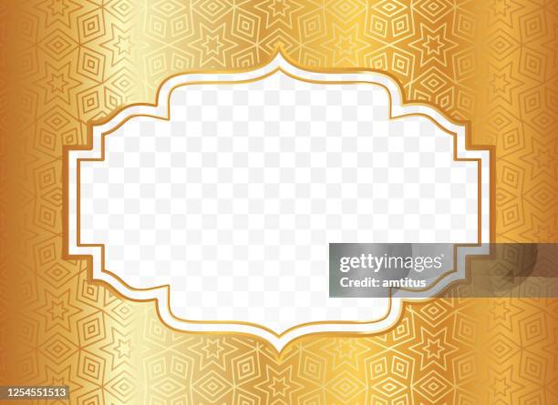 arabic ornate frame - persian culture stock illustrations