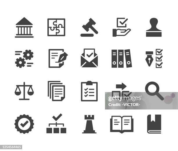 ilustraciones, imágenes clip art, dibujos animados e iconos de stock de iconos de cumplimiento - serie clásica - government