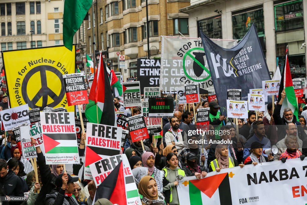 March and rally in UK to mark the 75th anniversary of Nakba