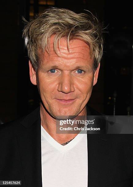 Gordon Ramsay attends the Jonathan Saunders official London Fashion Week party at Bread Street Kitchen, One New Change for London Fashion Week...