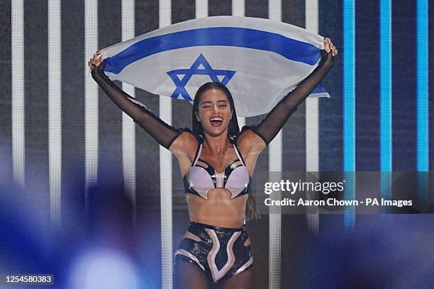 Israel entrant Noa Kirel during the opening of the grand final for the Eurovision Song Contest final at the M&S Bank Arena in Liverpool. Picture...