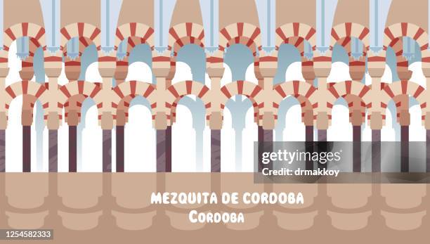 cordoba mosque - mezquita stock illustrations