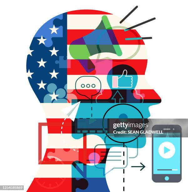 american social media graphic - 1 zusatzartikel zur verfassung der vereinigten staaten stock-fotos und bilder