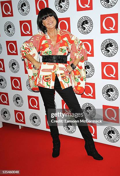 Sandie Shaw arrives at the Q Awards 2010 at The Grosvenor House Hotel on October 25, 2010 in London, England.