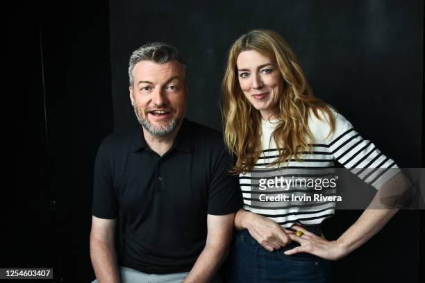 Producers Charlie Brooker and Annabel Jones are photographed for The Wrap on June 6, 2019 in Los Angeles, California. PUBLISHED IMAGE.