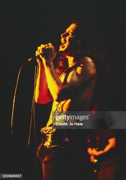 Chris Cornell of Soundgarden performs the band's first London gig at School of African and Oriental Studies, London, 12 May 1989.