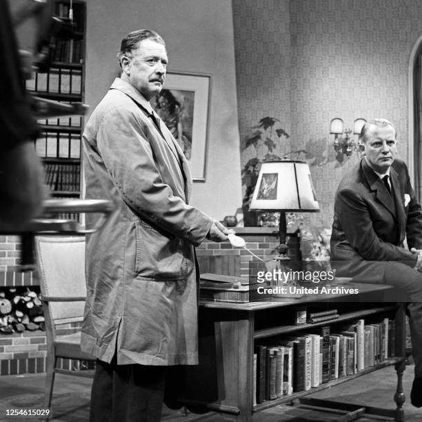 Einer von Sieben, Fernsehspiel, Deutschland 1960, Regie: Georg Lhotzky, John Olden, Darsteller: Richard Münch, Hans Söhnker.