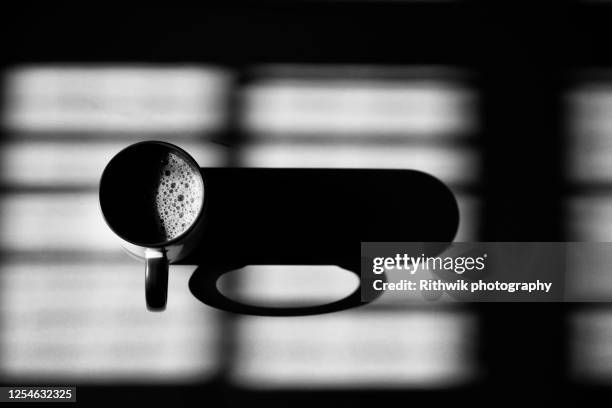 morning coffee - black and white cafe stock pictures, royalty-free photos & images