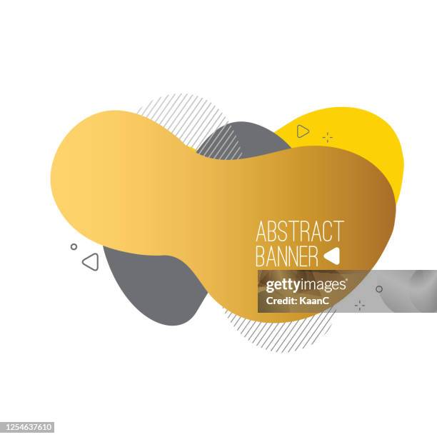 illustrations, cliparts, dessins animés et icônes de formes et bannières liquides abstraites modernes. conception fluide. lignes géométriques de gradient isolé, points. illustration vectorielle. badges vibrants. illustration de stock - fractale
