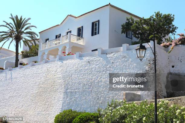 spetses island villa, greece - spetses stock pictures, royalty-free photos & images