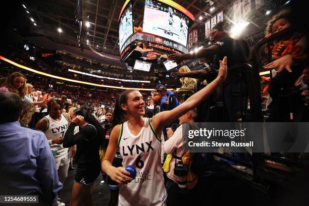 Minnesota Lynx forward Bridget Carleton as the Minnesota Lynx fall to the Chicago Sky 84-72 in a preseason WNBA in Canada at Scotiabank Arena in...