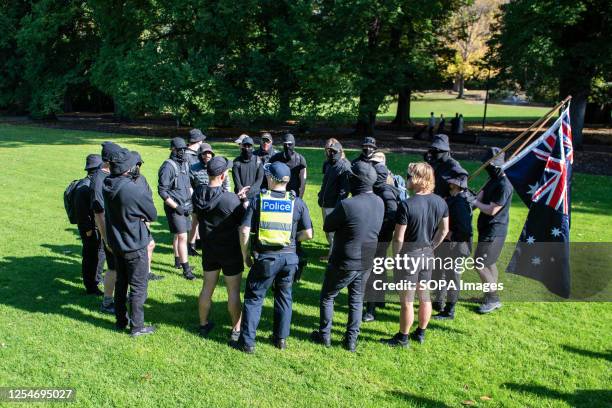 Police inspector tries to order Neo-Nazis to leave the area during the demonstration. A day of political tensions and clashes unfolded in Melbourne...