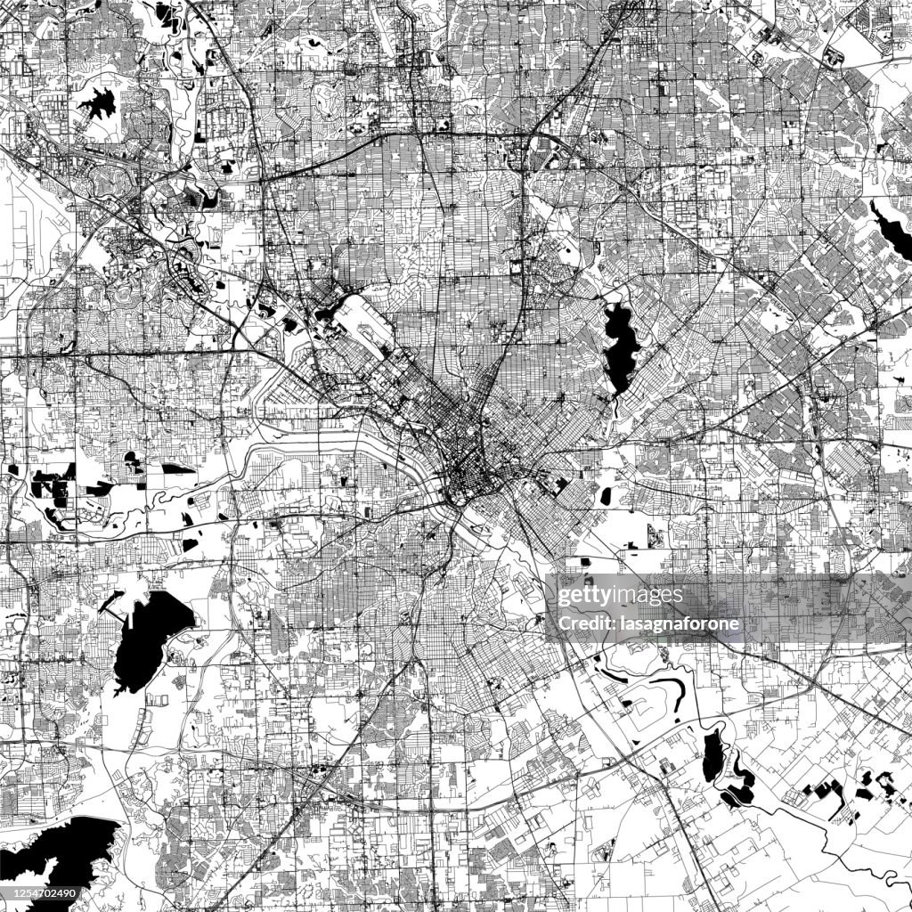 Dallas, Texas Vector Map