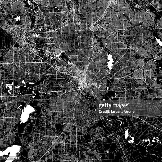 dallas, texas vector map - dallas convention center stock illustrations