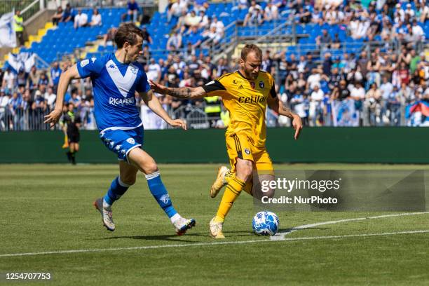 Gaetano Masucci in action during the Serie B football match between Brescia Calcio and Pisa Sporting Club 1909 at Stadio Rigamonti in Brescia, Italy,...