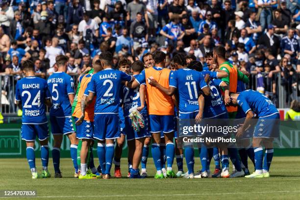 Brescia Calcio in action during the Serie B football match between Brescia Calcio and Pisa Sporting Club 1909 at Stadio Rigamonti in Brescia, Italy,...