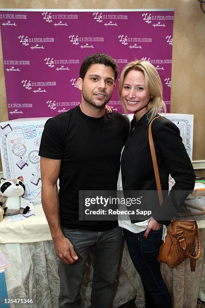 Actor Jerry Ferrara and Alexandra Blodgett attend the HBO Luxury Lounge in honor of the 63rd Primetime Emmy Awards held at The Four Seasons Hotel on...