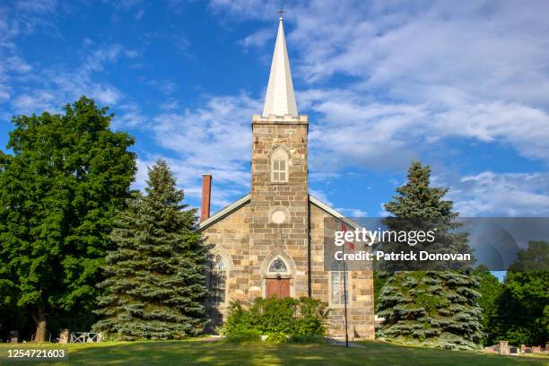 all saints anglican church, dunham, quebec - eastern townships quebec stock pictures, royalty-free photos & images