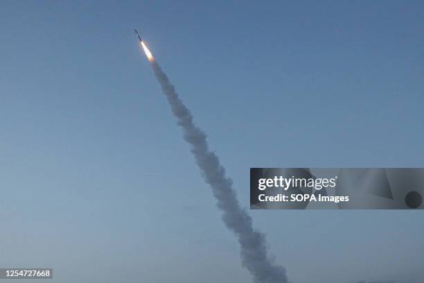 Israel's Iron Dome air defence system intercepts rockets launched from Gaza City, over the southern city of Sderot. The agreement of the two parties...