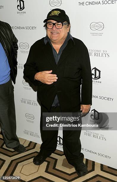 Actor Danny DeVito attends The Cinema Society & Everlon Diamond Knot Collection's screening of "Welcome To The Rileys" on October 18, 2010 at the...