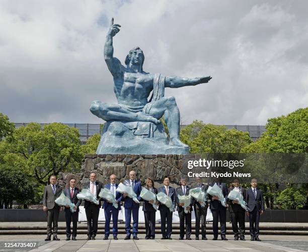 Health ministers from the Group of Seven advanced economies and other dignitaries, including the mayor of Nagasaki and the prefectural governor,...