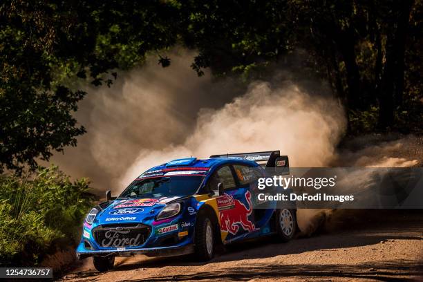 Ott Tanak of M-Sport Ford and Martin Jarveoja of M-Sport Ford in action during Day Three of the FIA World Rally Championship Portugal on May 13, 2023...