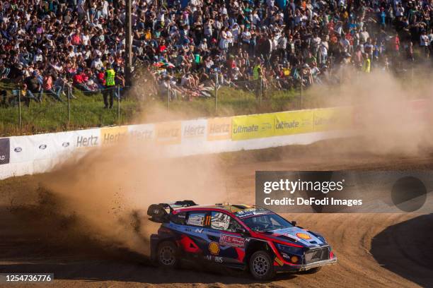 Thierry Neuville of Hyundai Shell Mobis and Martijn Wydaeghe of Hyundai Shell Mobis in action during Day Three of the FIA World Rally Championship...