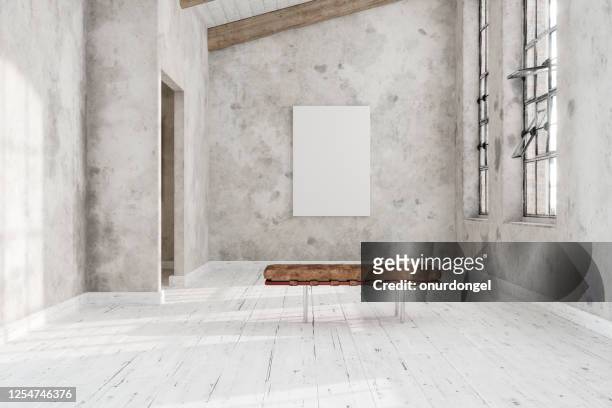 empty canvas in the art gallery - photos collection stock pictures, royalty-free photos & images