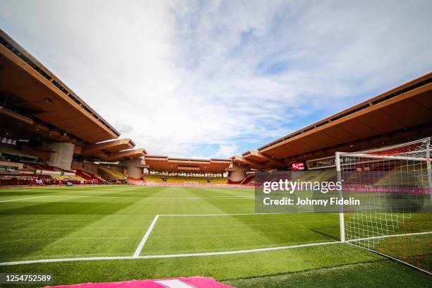 Illustration general view of Stade Louis II prior the Ligue 1 Uber Eats match between Monaco and Lille on May 14, 2023 in Monaco, Monaco.