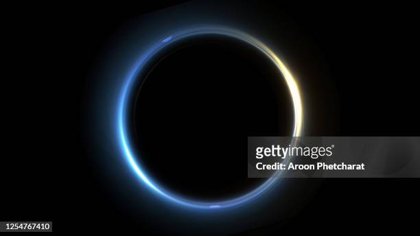eclipse light, abstract lens flare ring background. - raggiante foto e immagini stock